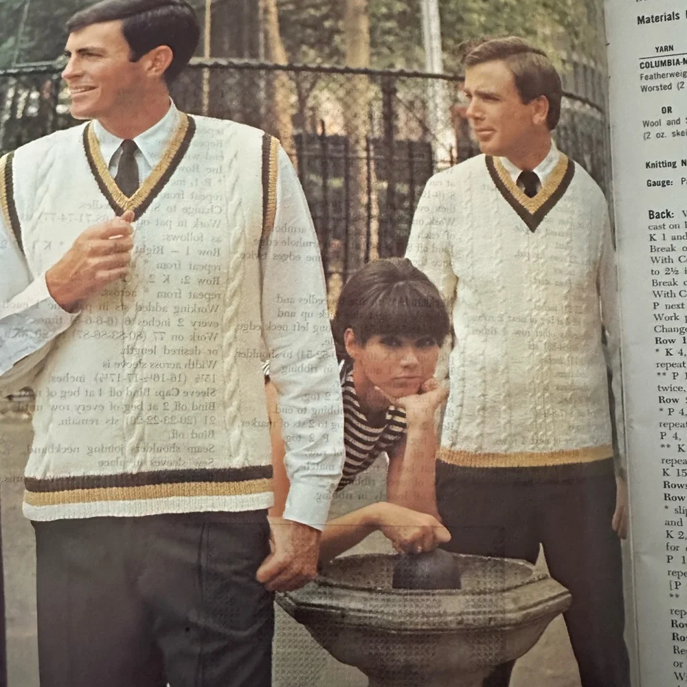 Vintage Columbia Minerva Hand Knits For Men Book